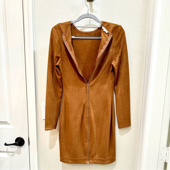 Sexy suede long sleeve dress, Mistress Rocks Los Angeles - Picture 3 of 5